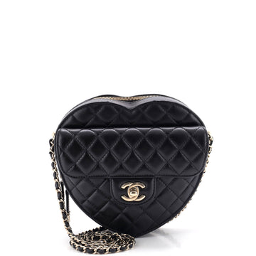 Chanel CC in Love Heart Bag Quilted Lambskin Large