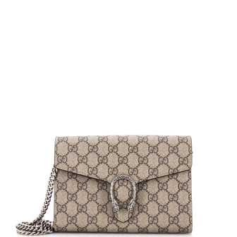 Gucci Dionysus Chain Wallet GG Coated Canvas Small