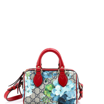 Gucci Convertible Boston Bag Blooms Print GG Coated Canvas Nano