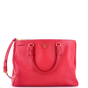 Prada Double Zip Lux Tote Saffiano Leather Medium