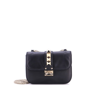 Valentino Garavani Glam Lock Shoulder Bag Leather Small