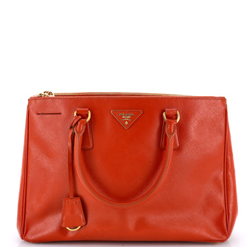Prada Double Zip Lux Tote Vernice Saffiano Leather Medium