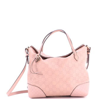 Gucci Bree Convertible Top Handle Bag Guccissima Leather Medium