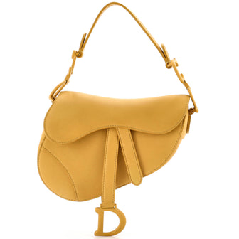 Christian Dior Ultra Matte Saddle Handbag Leather Mini