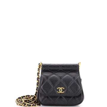 Chanel Bar Clutch on Chain Quilted Caviar Mini