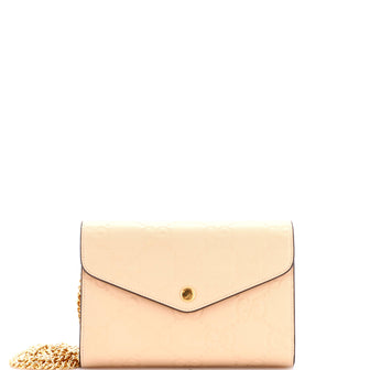 Gucci Envelope Wallet on Chain Guccissima Leather