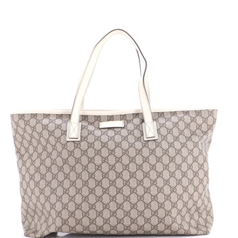 Gucci Plus Tote GG Coated Canvas with Leather Large
