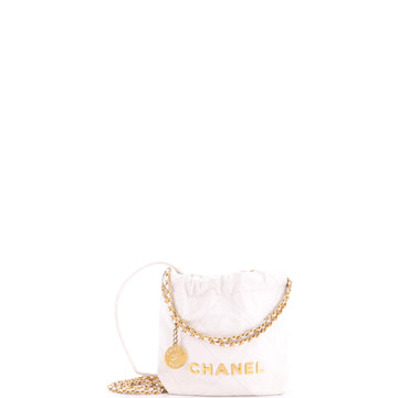 Chanel 22 Chain Hobo Quilted Calfskin Mini