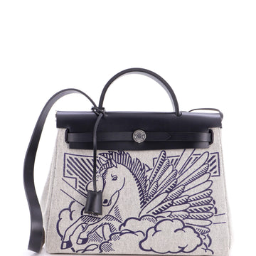 Hermes Herbag Zip Pegase Pop Toile and Leather 31