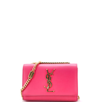 Saint Laurent Classic Monogram Crossbody Bag Grainy Leather Small