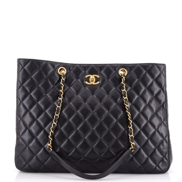 Chanel Classic CC Shopping Tote Quilted Caviar Large