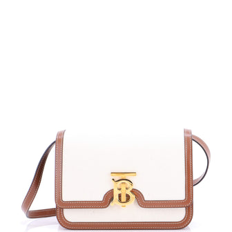 Burberry TB Flap Bag Canvas Small