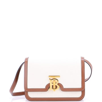 Burberry TB Flap Bag Canvas Small