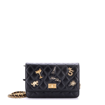 Chanel Lucky Charms Reissue 2.55 Wallet on Chain Quilted Calfskin