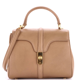 Celine 16 Top Handle Bag Grained Calfskin Small