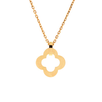 Van Cleef & Arpels Byzantine Alhambra Pendant Necklace 18K Yellow Gold