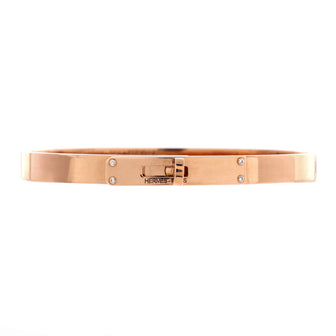 Hermes Kelly Bracelet 18K Rose Gold with 4 Diamonds Small