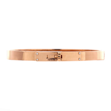 Hermes Kelly Bracelet 18K Rose Gold with 4 Diamonds Small