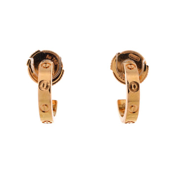 Cartier Love Hoop Earrings 18K Rose Gold Small