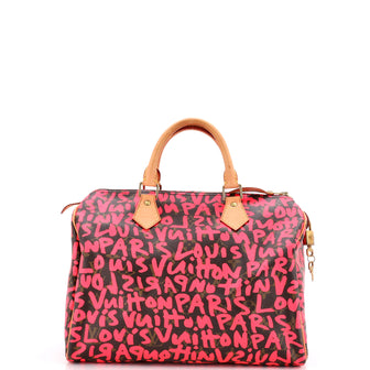 Louis Vuitton Speedy Handbag Limited Edition Monogram Graffiti 30