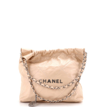 Chanel 22 Chain Hobo Quilted Calfskin Small