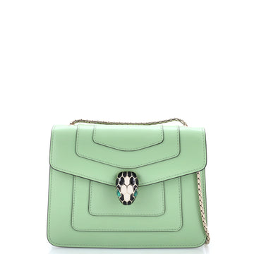 Bvlgari Serpenti Forever Square Shoulder Bag Leather Small