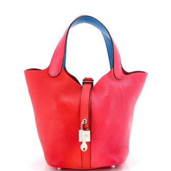 Hermes Picotin Lock Bag Tricolor Clemence PM