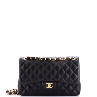 Chanel Classic Double Flap Bag Quilted Lambskin Jumbo