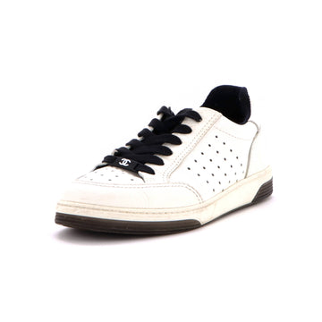 Chanel Women's Logo Low-Top Sneakers Leather