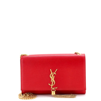 Saint Laurent Classic Monogram Tassel Crossbody Bag Leather Medium
