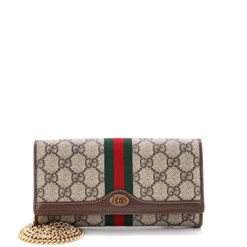Gucci Ophidia Chain Wallet GG Coated Canvas