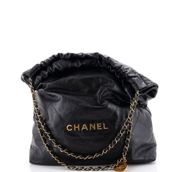 Chanel 22 Chain Hobo Quilted Calfskin Large