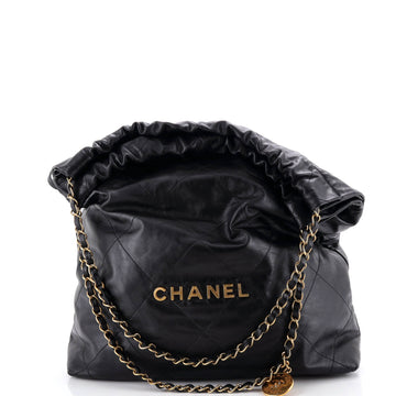 Chanel 22 Chain Hobo Quilted Calfskin Large