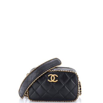 Chanel Chain Around CC Camera Case Quilted Lambskin Mini