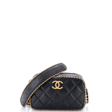 Chanel Chain Around CC Camera Case Quilted Lambskin Mini