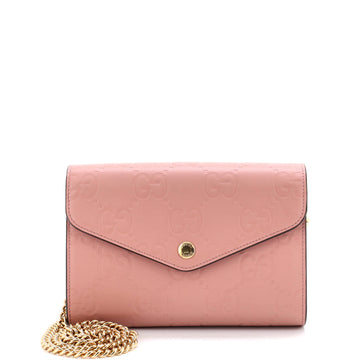 Gucci Envelope Wallet on Chain Guccissima Leather