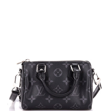 Louis Vuitton Speedy Bandouliere NM Bag Monogram Eclipse Canvas Nano