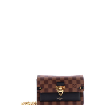 Louis Vuitton Vavin Chain Wallet NM Damier with Leather