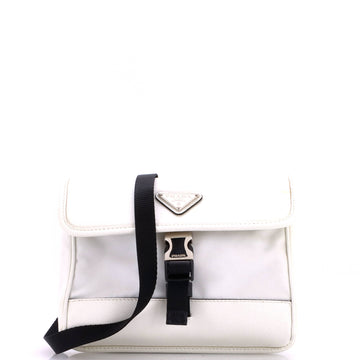 Prada Buckle Flap Crossbody Bag Re-Nylon and Leather Small