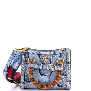 Gucci Diana NM Bamboo Handle Tote Python Mini
