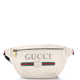 Gucci Logo Belt Bag Printed Leather Medium