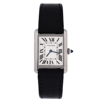 Cartier Must de Cartier Tank Quartz Watch Stainless Steel and Leather 25