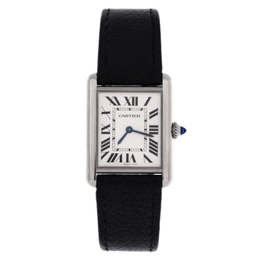 Cartier Must de Cartier Tank Quartz Watch Stainless Steel and Leather 25