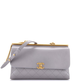 Chanel Coco Luxe Top Handle Bag Quilted Lambskin Large