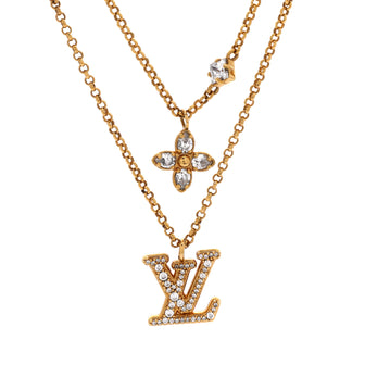 Louis Vuitton Lady LV Necklace Metal with Crystals