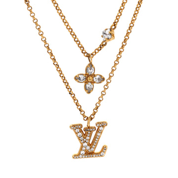 Louis Vuitton Lady LV Necklace Metal with Crystals