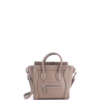 Celine Luggage Bag Grainy Leather Nano