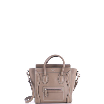 Celine Luggage Bag Grainy Leather Nano