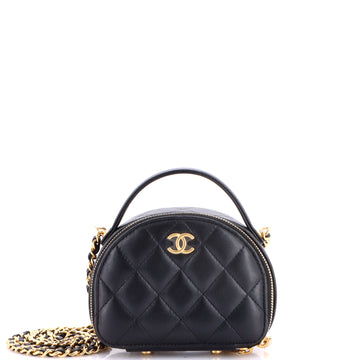 Chanel Chic Riviera Vanity Case with Chain Quilted Lambskin Mini