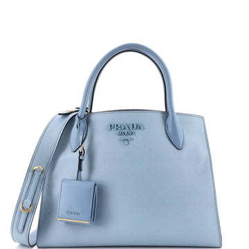 Prada Monochrome Tote Saffiano with City Calf Medium